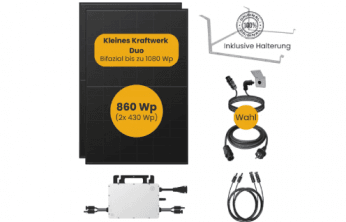 Kleines Kraftwerk Duo Flachdach 860W
