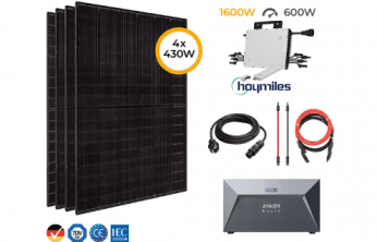 Solago 1720W Balkonkraftwerk + 1,6kWh Anker Speicher