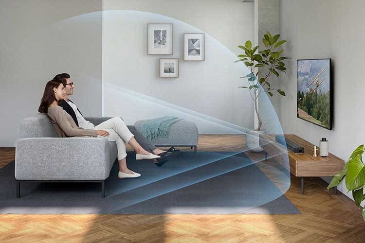 Die Soundbar Sony HT-X8500 bietet moderne Anschlüsse und unterstützt sogar Dolby Atmos 3D-Sound
