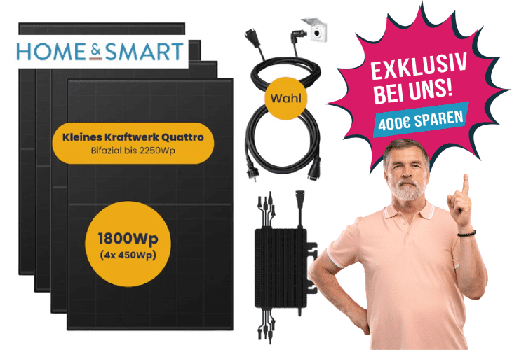 Die Balkonkraftwerk von Kleines Kraftwerk ist erhältlich im exklusiven Home&Smart Deal