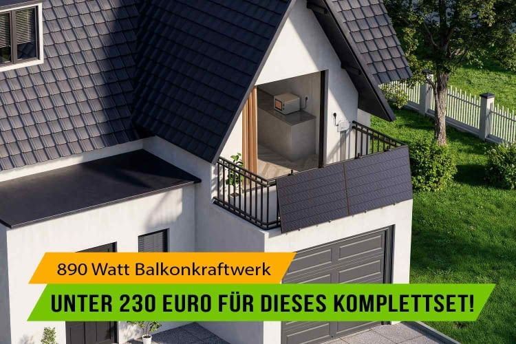Dieses Balkonkraftwerk mit Wechselrcihter gibt es für 229 Euro