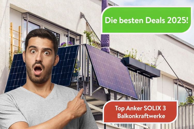 Bei AC TEC Gibt es drei hammerstarke Balkonkraftwerke mit der Anker Solix 3 Solarbank zum ganz kleinen Preis