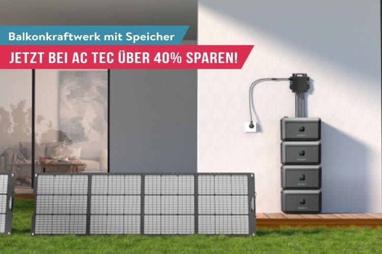 Hier gibt es ein Balkonkraftwerk mit Speicher ganz günstig