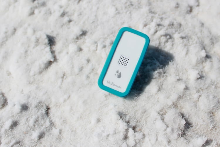 bluSensor misst Temperatur, Luftfeuchtigkeit und Taupunkt