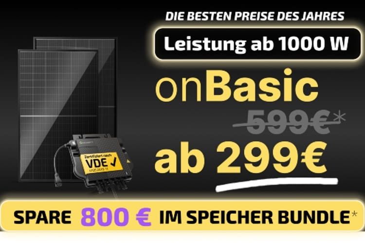Das onBasic Set von Solakon gibt es im Black Friday Sale schon ab 299 Euro!
