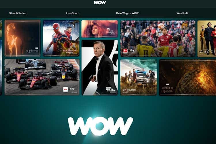Der Streaming-Dienst WOW von Sky bietet zahlreiche Entertainment-Inhalte und die Übertragung von Sport-Events