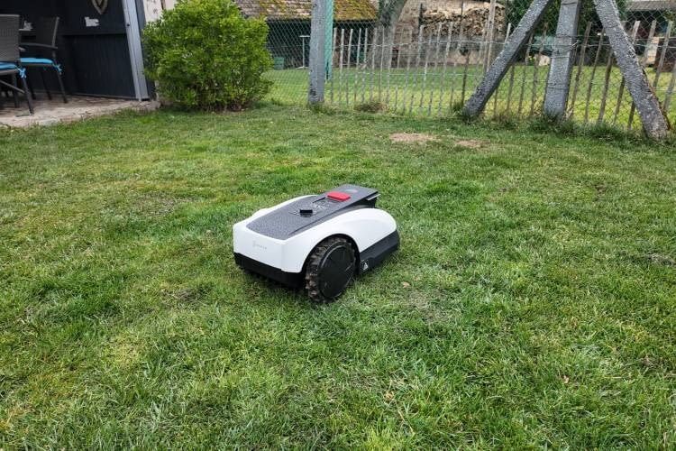Auf der Rasenfläche zeigte der GOAT O800 RTK eine sehr gute Leistung und mähte sehr engmaschig