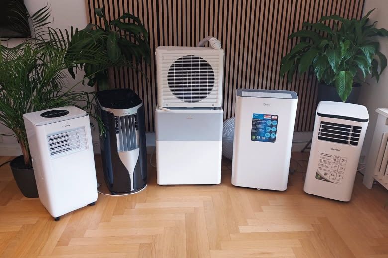 Hier sind einige unserer bereits getesteten Klimageräte zu sehen