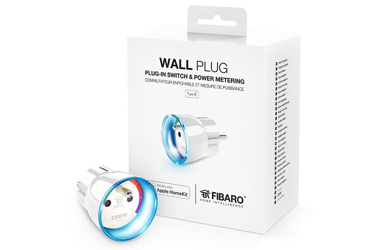 Der FIBARO Wall Plug hat einen LED-Leuchtring, der über Farben den Stromverbrauch anzeigt