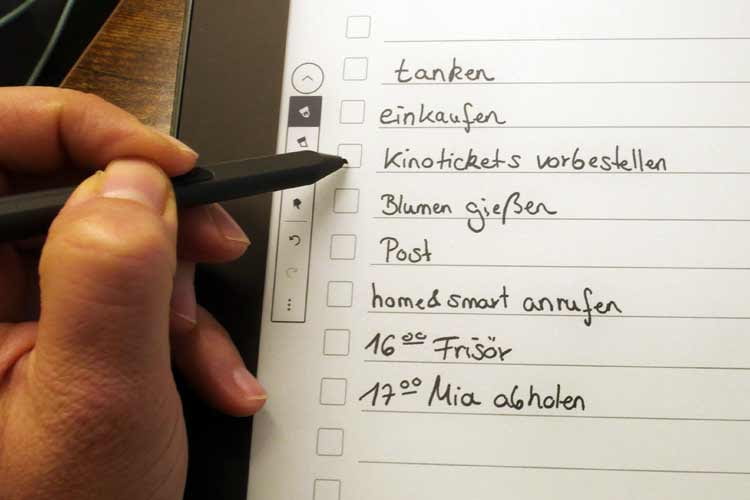 Auch To-Do Listen können über Kindle Scribe einfach verwaltet werden