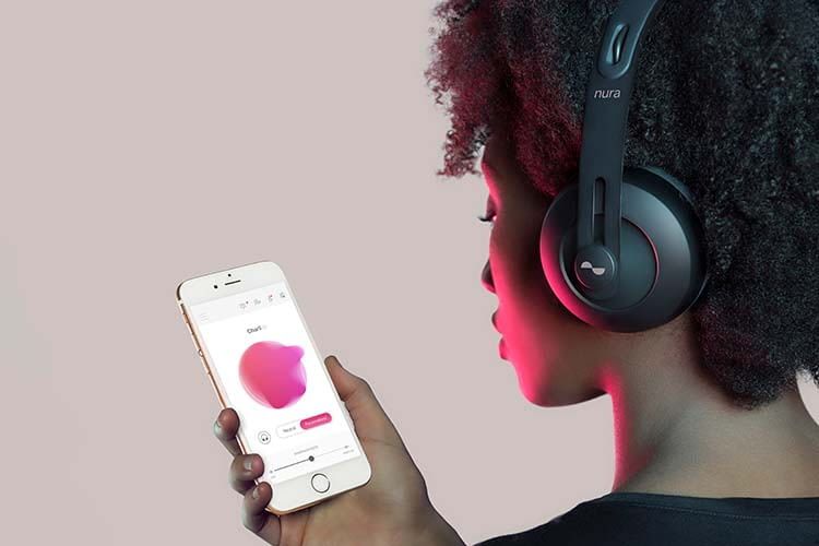 Der "Hörtest" des Nuraphone Bluetooth-Kopfhörers erfolgt über die App