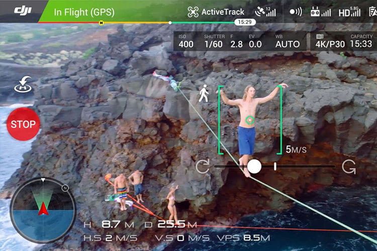 Screenshot des Fernbedienung-Displays - Drohnenpiloten behalten stets den Überblick