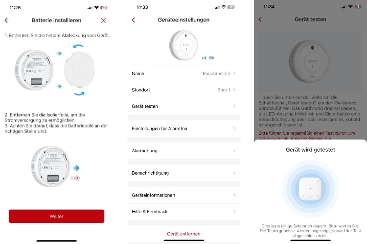 Die X-Sense ist einfach und sehr übersichtlich gestaltet