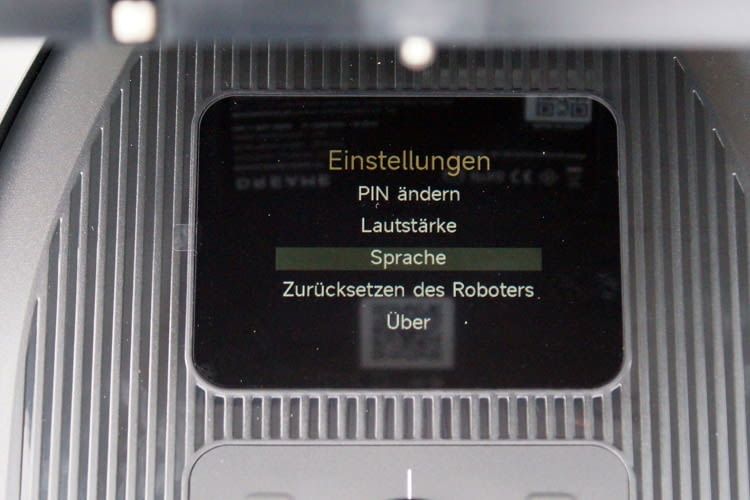 Zur Auswahl stehen hier z. B. die Sprachen Deutsch und Englisch