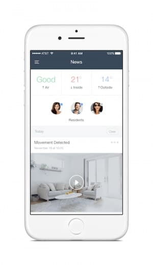 naon App für das Smart Living / Smart Home System mit integrierten Sensoren