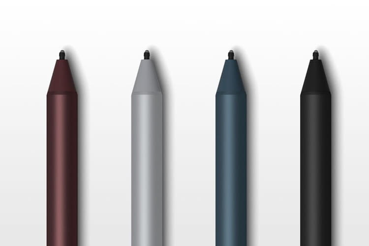 Auch der Surface Pen ist in den 4 Farbvarianten verfügbar