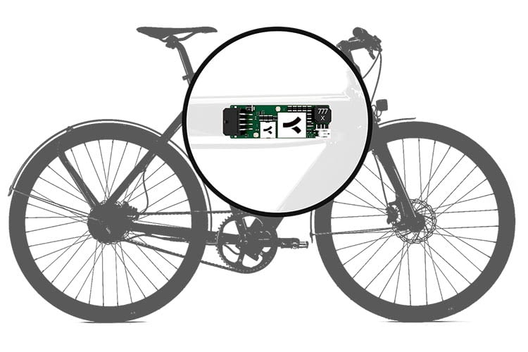 Die COMODULE Tracking-Technik können Hersteller im Rahmen des E-Bikes integrieren 