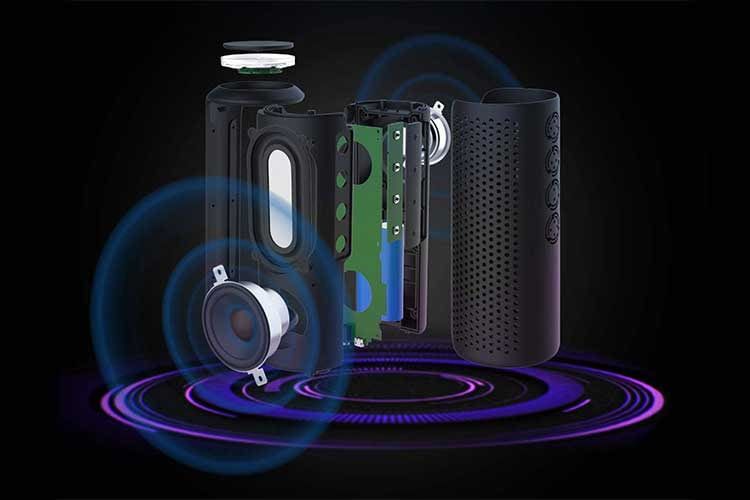 Der Bluetooth-Lautsprecher Zamkol ZK606 bietet 360 Grad Sound mit zwei DUAL-Hochtreibern und einem passiven Bass-Radiator