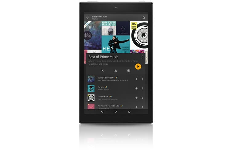 Amazon Music auf einem Tablet
