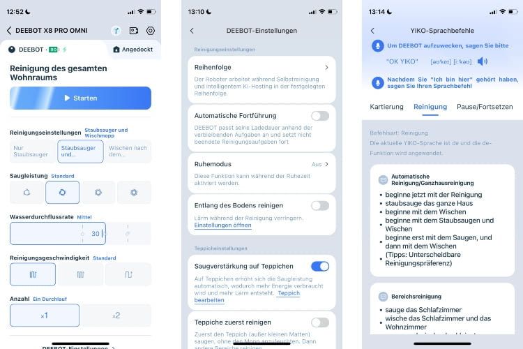 Die ECOVACS HOME App ist übersichtlich und überzeugte uns im Test