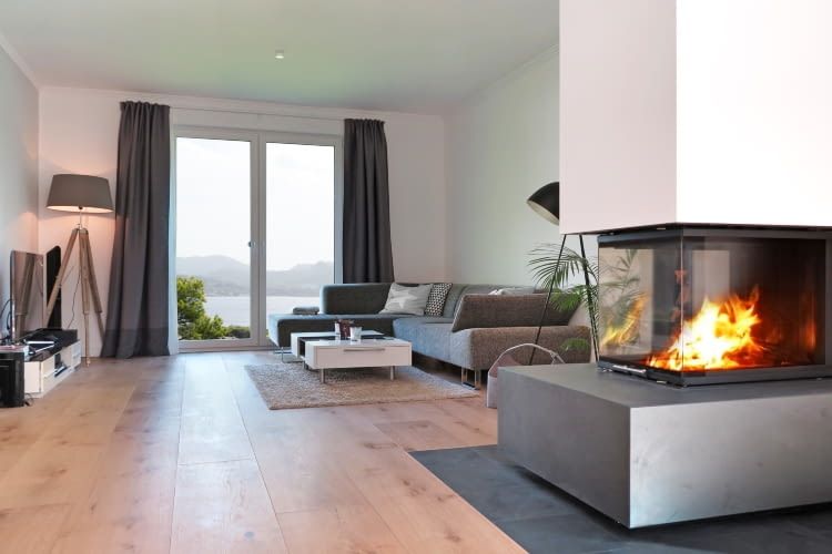 Räume mit Kamin sind häufig besonders trocken