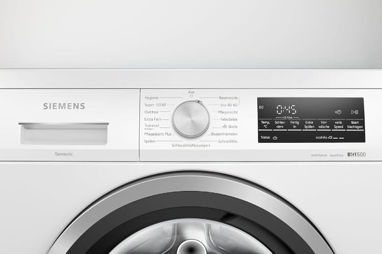 Auch die Waschmaschine von Siemens wurde Stiftung Warentest Testsieger