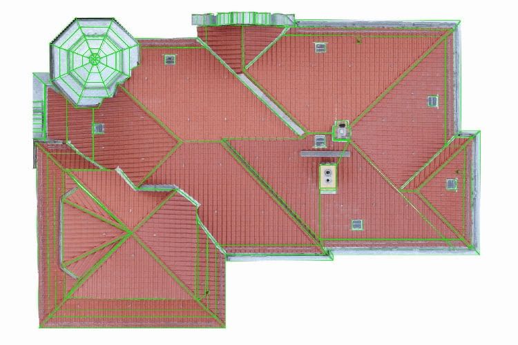 Auftraggeber erhalten von AIRTEAM Roof-Inspector ein detailliertes 3D-Modell mit allen Maßen