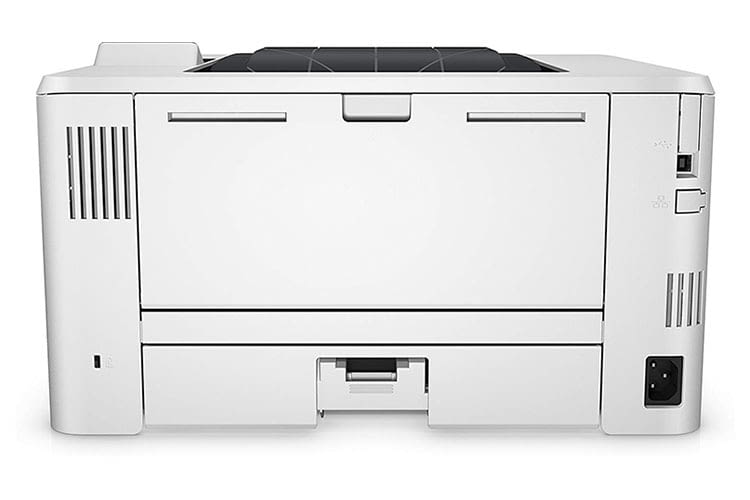 Der Laserdrucker HP LaserJet Pro M402dne gibt sich aufgeräumt und gut verarbeitet