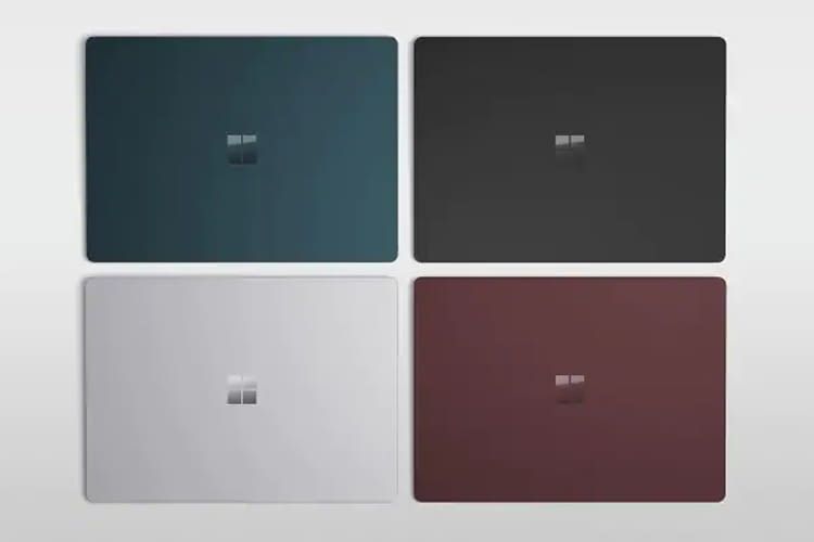 Microsofts Surface Laptop 2 ist in 4 verschiedenen Farbkombinationen erhältlich