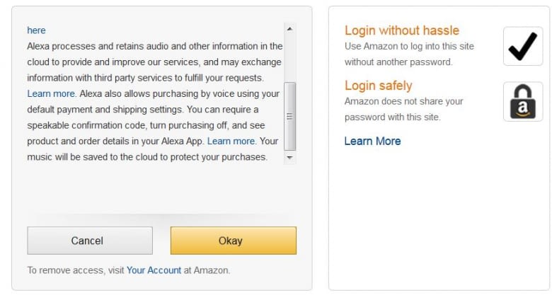 Amazon weist darauf hin, dass man auch Einkäufe mit Alexa tätigen kann