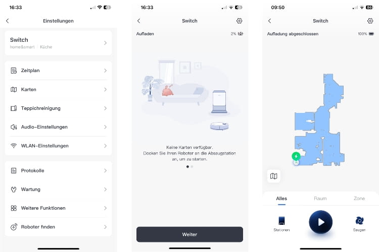 In der übersichtlichen SwitchBot-App lassen sich viele Einstellungen auswählen und Karten erstellen oder bearbeiten