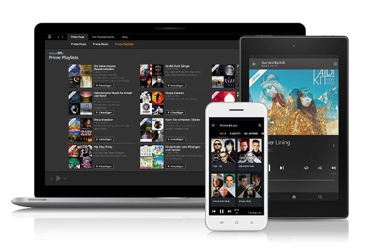 Amazon Music Unlimited lässt sich via App auf vielen Geräten abspielen, ausgenommen beim Unlimited-Abo für Echo