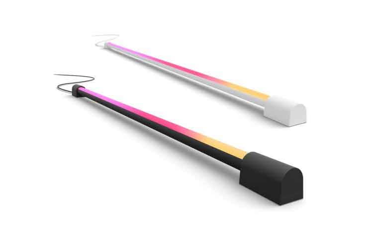 Die Philips Hue Play Gradient Light Tube kann dank Gradient-Technologie mehrere Farben gleichzeitig darstellen