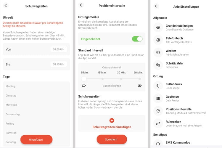 Wir fanden alle Einstellungsoptionen der App sehr übersichtlich