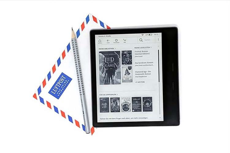 Amazon Kindle Oasis fasst in der 32 GB Version tausende von E-Books