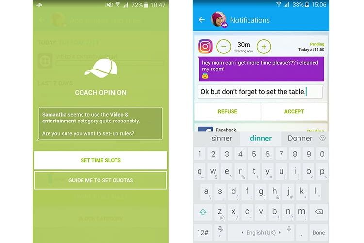 Eltern können in der Xooloo Parents App Nutzungszeiten für ihre Kinder einstellen