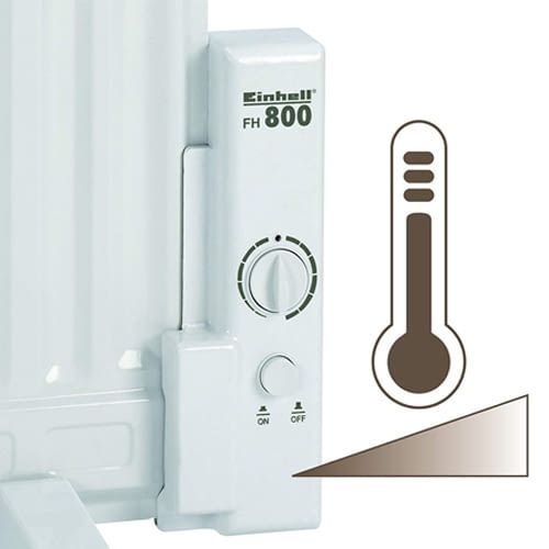 Einhell FH 800 Flächenheizer mit stufenlosem Thermostatregler