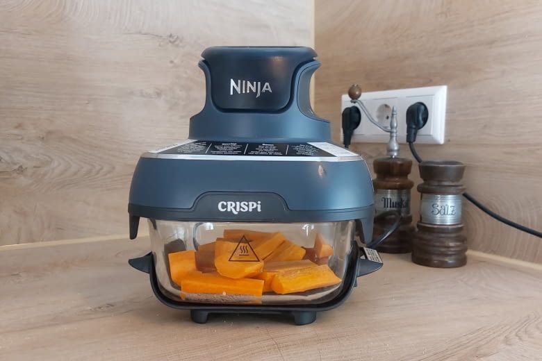 Die Glasschüssel ist als Garkorb und für den Essenstransport nutzbar