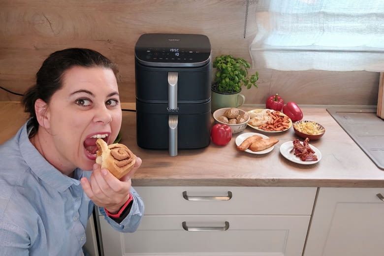 Wir haben mit dem Air Fryer sogar Zimtschnecken gebacken