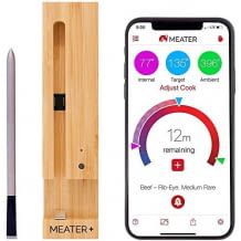 Einfache Zubereitung mit zusätzlicher App-Steuerung und punktgenauer Temperaturmessung durch zwei Temperatur-Sensoren.