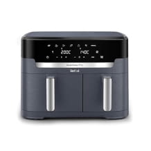 Extra große Heißluftfritteuse mit zwei spülmaschinen-geeigneten Schubladen (6,5 und 4,5 l) und 7 Programmen