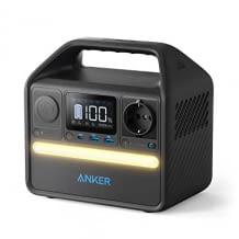 Portabler Stromgenerator 256Wh/200W mit 5-Port Powerstation, LiFePO4-Batterie und 5-Jahres-Gesamtgarantie.