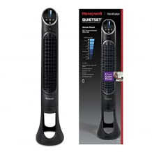 Turmventilator mit 80° Oszillation, Timer-Funktion, Fernbedienung, Dimmoptionen über 8 Geschwindigkeitseinstellungen.