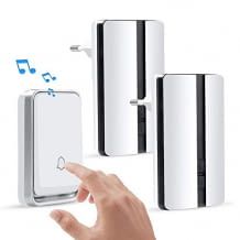 Drahtloses Türklingel-Kit in stilvollem Design, mit 150 Meter Reichweite und über 50 verschiedenen Klingelmelodien