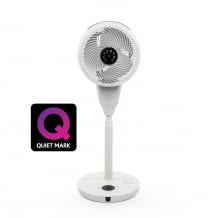 Kompakter Ventilator mit leisen 20db, Schwenkfunktion,Fernbedienung und mehreren Energiesparfunktionen.