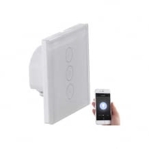 Smarter Touch-Lichtschalter mit Dimmfunktion. Kompatibel mit App, Alexa und Google Assistant. Für den Unterputz.
