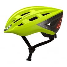 Intelligenter Fahrradhelm mit Vorder- und Rücklicht, Bremslicht und Blinker. Steuerung mit Fernbedienung oder Apple Watch.