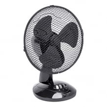 Kleiner Tischventilator mit 2 Geschwindigkeitsstufen, verstellbarem Neigungswinkel sowie 75° Oszillation-Funktion.