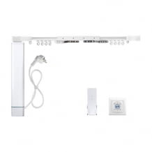 Elektrischer WLAN Vorhang mit Sprach- und App-Steuerung, Timerfunktion und App-Steuerung.