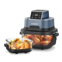 4-in-1 Heißluftfritteuse für bis zu 6 Portionen, inkl. 2 x herausnehmbaren Glasbehältern mit Deckel